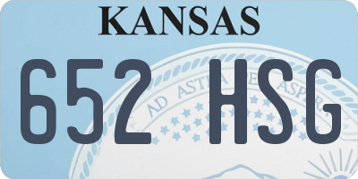 KS license plate 652HSG