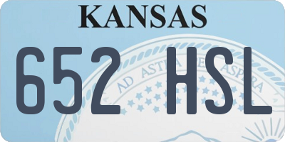 KS license plate 652HSL