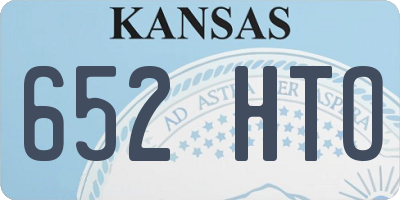 KS license plate 652HTO