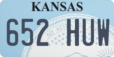 KS license plate 652HUW