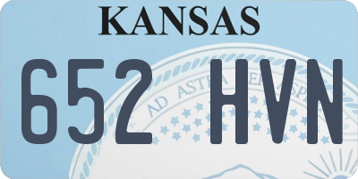 KS license plate 652HVN