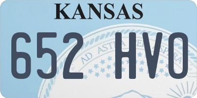 KS license plate 652HVO