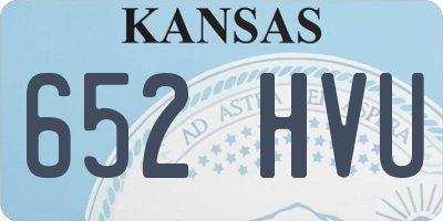 KS license plate 652HVU