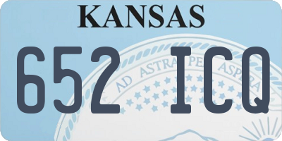 KS license plate 652ICQ