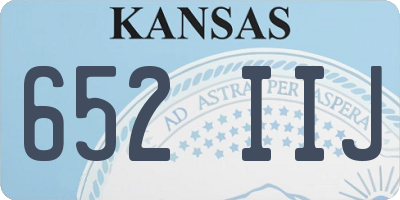 KS license plate 652IIJ