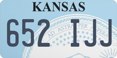 KS license plate 652IJJ