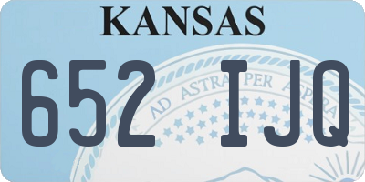 KS license plate 652IJQ
