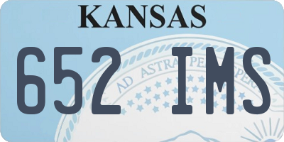 KS license plate 652IMS