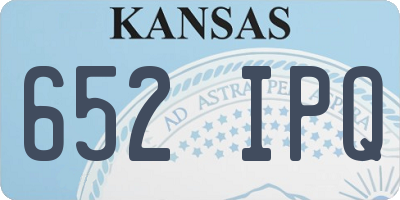 KS license plate 652IPQ