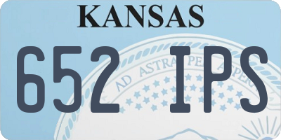 KS license plate 652IPS