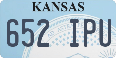 KS license plate 652IPU