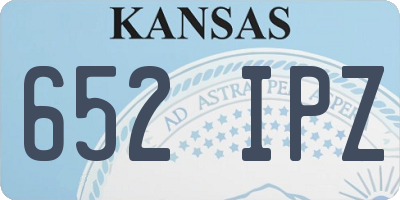 KS license plate 652IPZ