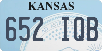 KS license plate 652IQB