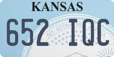 KS license plate 652IQC