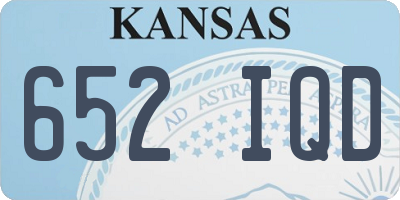 KS license plate 652IQD