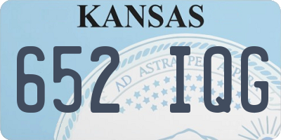 KS license plate 652IQG