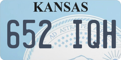 KS license plate 652IQH