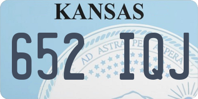 KS license plate 652IQJ