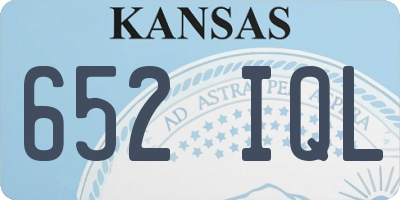 KS license plate 652IQL