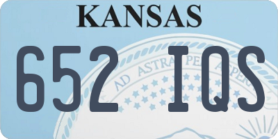 KS license plate 652IQS