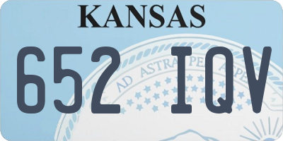 KS license plate 652IQV