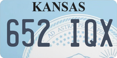 KS license plate 652IQX