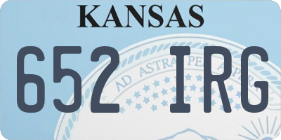 KS license plate 652IRG