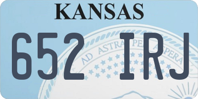 KS license plate 652IRJ