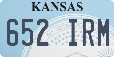 KS license plate 652IRM
