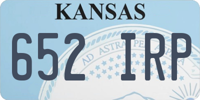 KS license plate 652IRP