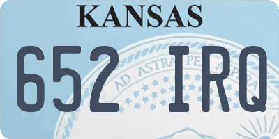 KS license plate 652IRQ