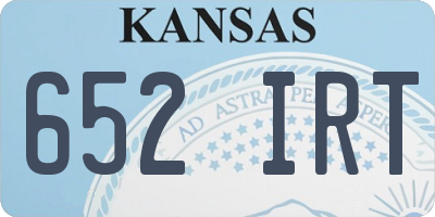 KS license plate 652IRT