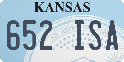 KS license plate 652ISA