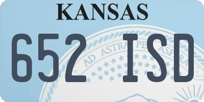KS license plate 652ISD
