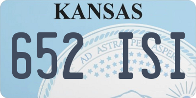 KS license plate 652ISI