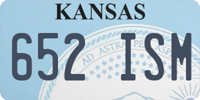 KS license plate 652ISM