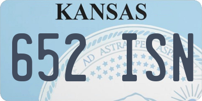 KS license plate 652ISN