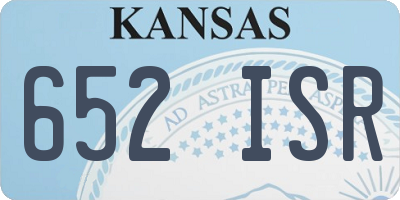 KS license plate 652ISR