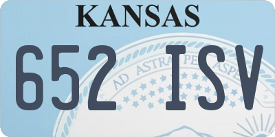 KS license plate 652ISV