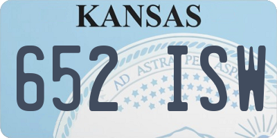 KS license plate 652ISW