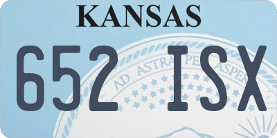 KS license plate 652ISX