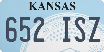 KS license plate 652ISZ