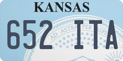 KS license plate 652ITA