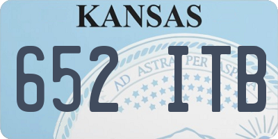 KS license plate 652ITB