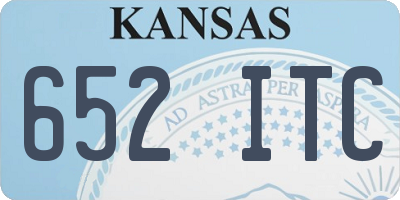 KS license plate 652ITC