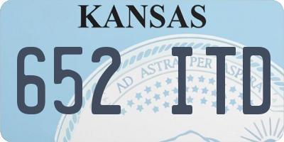 KS license plate 652ITD