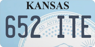 KS license plate 652ITE