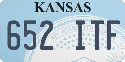 KS license plate 652ITF