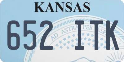 KS license plate 652ITK