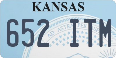 KS license plate 652ITM